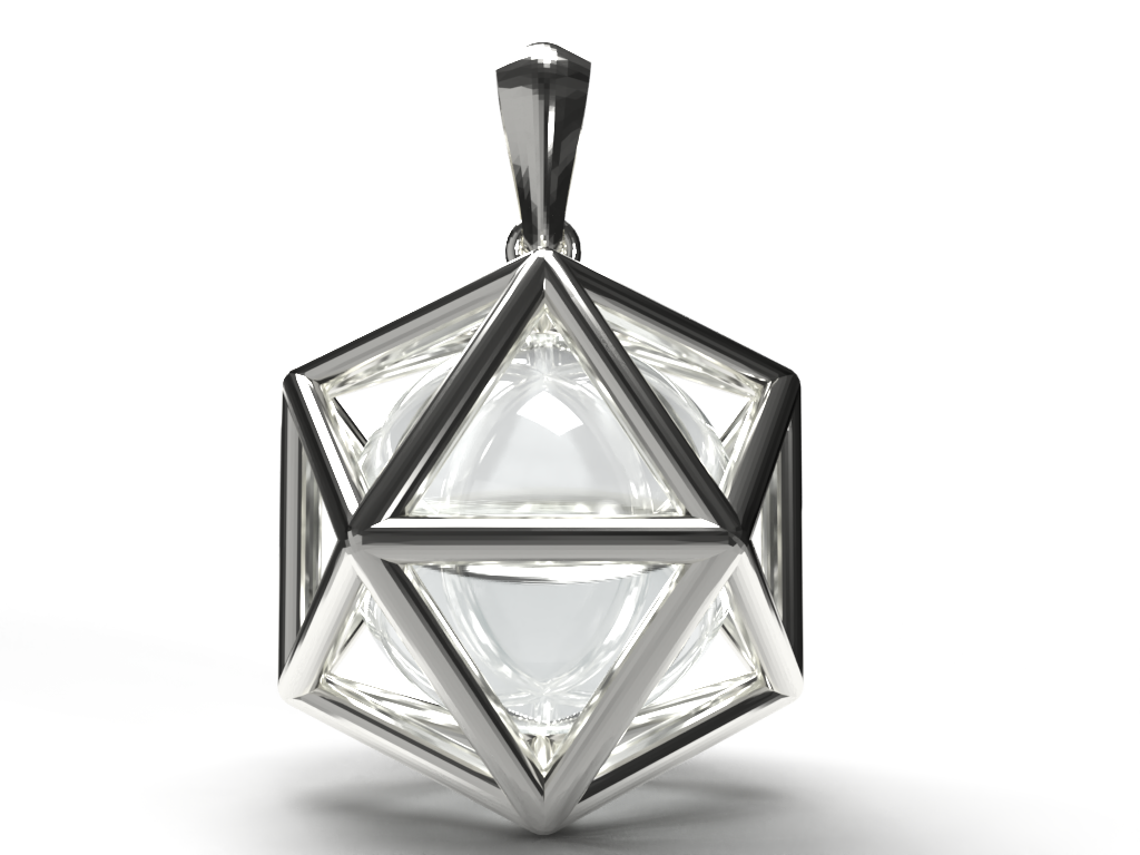 Platonic Solid "Water" (Icosahedron) Pendant
